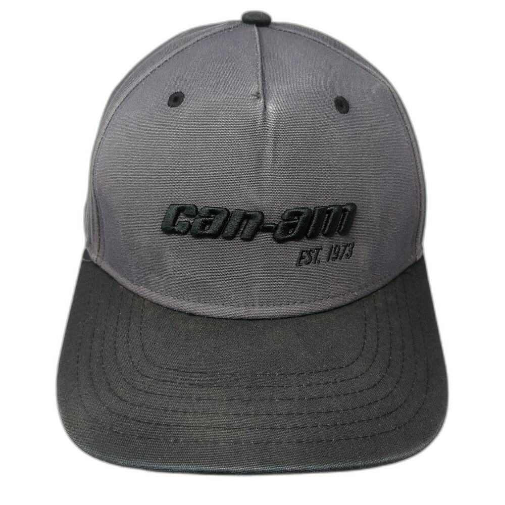 Can-Am Est. 1973 Snapback Hat Gray One Size Embroidered Colorblock